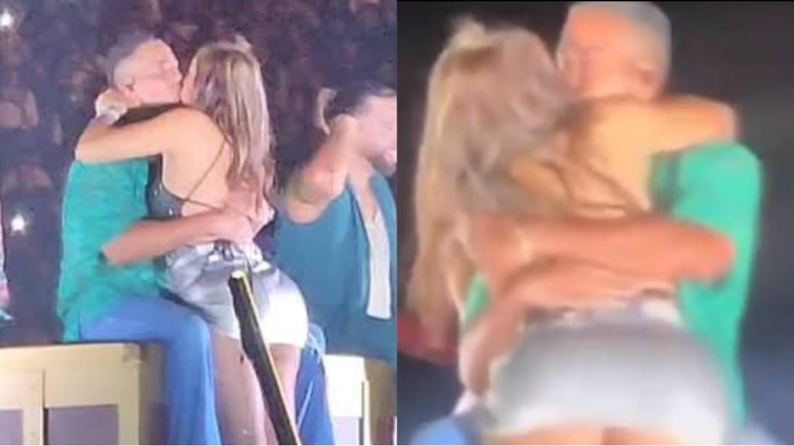 Influencer beija cantor em palco e marido pede divórcio