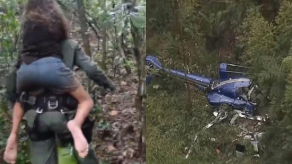 VÍDEO: Helicóptero cai na grande São Paulo e criança é resgatada