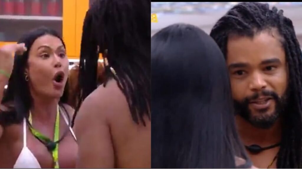 BBB25: Gracyanne Barbosa é segurada por brothers em briga com Diogo Almeida