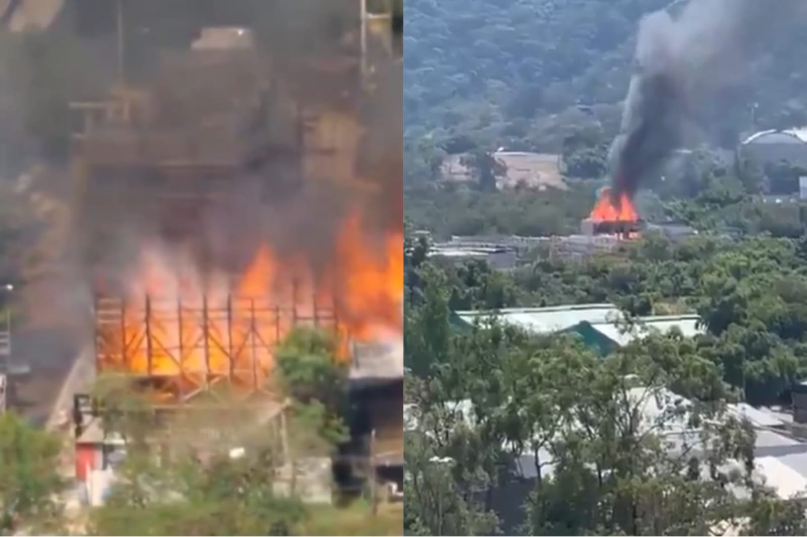 Incêndio nos estúdios Globo destrói cidade cenográfica de novela; veja