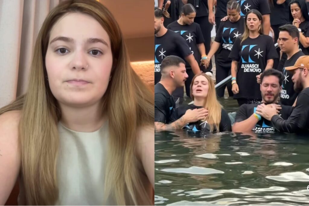 Viih Tube se revolta contra crentes após ser detonada em vídeo de batismo