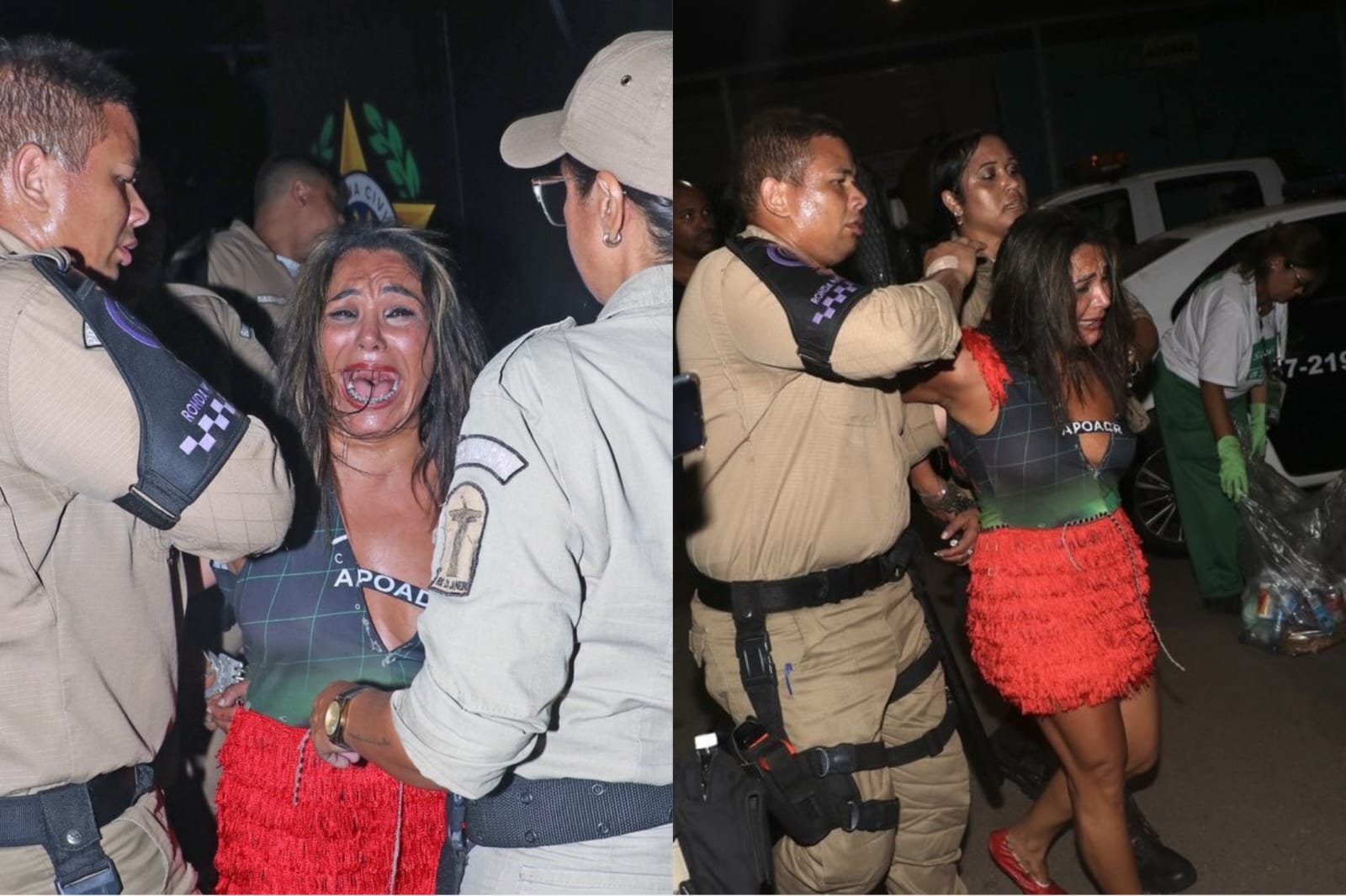 Mulher é presa após atacar pessoas com mordidas em camarote na Sapucaí