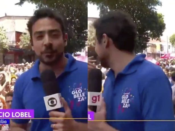 Vídeo: foliões gritam ‘gostoso’ para repórter ao vivo na Globo e viralizam