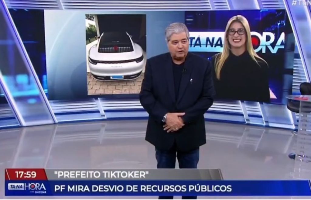 Grosseiro, Datena erra nome de repórter ao vivo e dá sermão