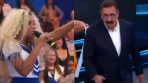 Cariúcha tira a calcinha ao vivo em programa do Ratinho