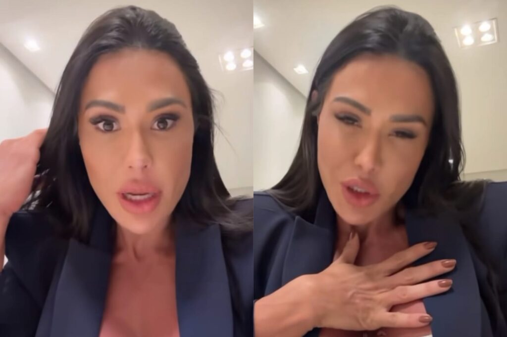 Gracyanne se pronuncia após batismo em culto de Pablo Marçal