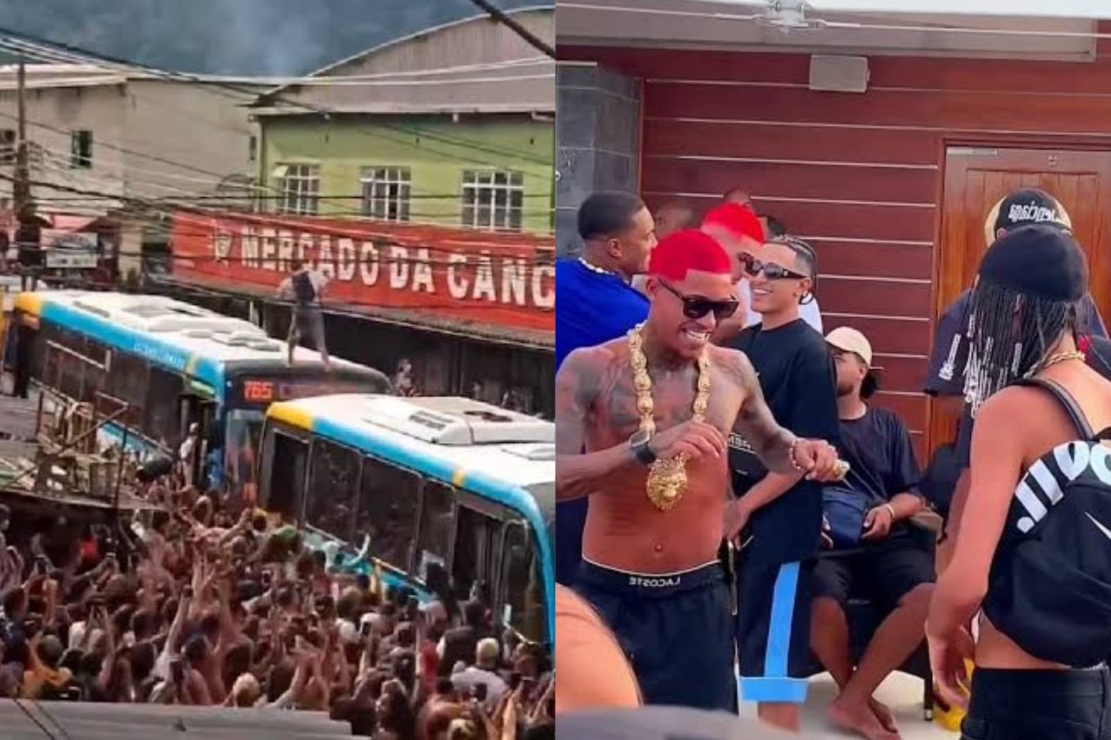 Oruam causa tumulto e sobe em ônibus em frente ao presídio de MC Poze