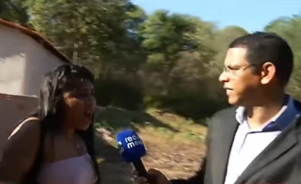Repórter é agredido por grávida traficante durante entrevista