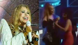 Joelma se desespera e tira microfone de fã após ser criticada em show