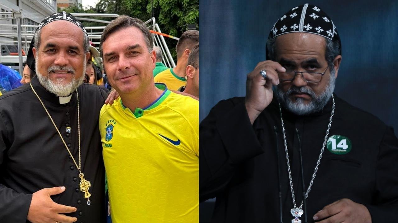 Padre Kelmon pede pix de fiéis para campanha de Flávio Bolsonaro